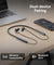 pTron Tangent Eon w/ 50Hrs Playtime, Immersive Sound, HD Mic & AI-ENC Clear Calls, Dual-Device Pairing, Magnetic On/Off Function, BT5.4 Wireless Neckband, Voice Asst., Type-C Charging & IPX5 (Obsidian)
