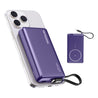 pTron Dynamo Dash Magnetic Wireless 10000mAh Fast Charging Slim Power Bank, MagSafe, 22.5W Output, Compatible w/iPhone 12/13/14/15/16, Android & Other Qi Enabled Devices, Type-C Input (Purple)