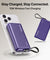 pTron Dynamo Dash Magnetic Wireless 10000mAh Fast Charging Slim Power Bank, MagSafe, 22.5W Output, Compatible w/iPhone 12/13/14/15/16, Android & Other Qi Enabled Devices, Type-C Input (Purple)