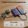pTron Dynamo Dash Magnetic Wireless 10000mAh Fast Charging Slim Power Bank, MagSafe, 22.5W Output, Compatible w/iPhone 12/13/14/15/16, Android & Other Qi Enabled Devices, Type-C Input (Purple)