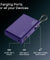 pTron Dynamo Sprint 20000mAh 35W Super Fast Charging, USB Type-C Input Power Bank Compatible with QC3.0/PD3.0, Built-in Charging Cable, 3 Charging Outputs, Type-C Input/Output Port (Purple)