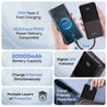 pTron Dynamo Bolt 20000mAh 35W Super Fast Charging, USB Type-C Input Power Bank Compatible with QC3.0/PD3.0 (Power Delivery),Built-in Charging Cables,4 Charging Outputs,Type-C Input/Output Port (Brown)