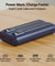 pTron 20000mAh Powerbank w/ 22.5W Fast Charging, USB & Type C Output, Built-in Cables, Compatible w/Power Delivery, Quick Charge for iPhone, Android Mobile & Tablets, Dynamo Storm (Indigo Blue)