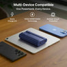 pTron 20000mAh Powerbank w/ 22.5W Fast Charging, USB & Type C Output, Built-in Cables, Compatible w/Power Delivery, Quick Charge for iPhone, Android Mobile & Tablets, Dynamo Storm (Indigo Blue)
