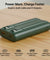 pTron 20000mAh Powerbank w/ 22.5W Fast Charging, USB & Type C Output, Built-in Cables, Compatible w/Power Delivery, Quick Charge for iPhone, Android Mobile & Tablets, Dynamo Storm (Pine Green)