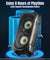 pTron Fusion Party 40W Bluetooth Speaker w/Stereo Sound, 6Hrs Playtime, Vivid RGB Light, Party Speaker w/ BT5.0, Aux Port/USB/SD Card Playback, Wired Karaoke Mic Port, Remote Control (Obsidian)