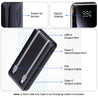 pTron Dynamo Power 20000mAh 22.5W Super Fast Charging, USB Type-C Input Power Bank with Quick Charge & 20W Power Delivery, Built-in Charging Cables, 4 Outputs, Type-C Input/Output Port (Jet Black)