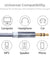 pTron 3.5mm Male to Male Aux Stereo Cable for Smartphones/Tablets, 90 Degree Gold-plated Connectors, Solero A15 Tangle-free Metal Shell Audio Cable, Nylon Braided, 1.5m (Gray)