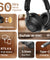 pTron Studio Ultima w/ 60Hrs Playtime, 40mm Drivers, Custom EQ, Mobile App, Wireless Over Ear Headphones w/HD Mic & TruTalk AI-ENC Calls, BTv5.4, Dual Device Pairing & Type-C Charging (Jet Black)