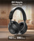 pTron Studio Ultima w/ 60Hrs Playtime, 40mm Drivers, Custom EQ, Mobile App, Wireless Over Ear Headphones w/HD Mic & TruTalk AI-ENC Calls, BTv5.4, Dual Device Pairing & Type-C Charging (Jet Black)