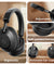pTron Studio Ultima w/ 60Hrs Playtime, 40mm Drivers, Custom EQ, Mobile App, Wireless Over Ear Headphones w/HD Mic & TruTalk AI-ENC Calls, BTv5.4, Dual Device Pairing & Type-C Charging (Jet Black)