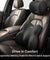 pTron Ergova S3 Memory Foam Car Neck & Lumbar Support Cushion Set for Driving, Ergonomic Design for Long Drive Comfort, Universal Fit for All Cars (Black)