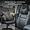 pTron Ergova S3 Memory Foam Car Neck & Lumbar Support Cushion Set for Driving, Ergonomic Design for Long Drive Comfort, Universal Fit for All Cars (Black)