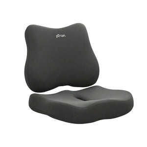 pTron Ergova S1 Core Support Seat Cushion & Backrest Combo, 100% Memory Foam, Prolonged Sitting Comfort, Pressure Relief, Reduced Muscle Fatigue, Suitable for Home Office & Cars (Black)
