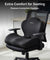 pTron Ergova S2 Core Support Seat & Backrest Cushion, L-Shape, 100% Memory Foam, Enhanced Sitting Comfort, Pressure Relief, Reduced Muscle Fatigue, Non-Slip, Suitable for Home Office & Cars (Black)