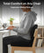 pTron Ergova S2 Core Support Seat & Backrest Cushion, L-Shape, 100% Memory Foam, Enhanced Sitting Comfort, Pressure Relief, Reduced Muscle Fatigue, Non-Slip, Suitable for Home Office & Cars (Black)
