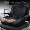 pTron Ergova S2 Core Support Seat & Backrest Cushion, L-Shape, 100% Memory Foam, Enhanced Sitting Comfort, Pressure Relief, Reduced Muscle Fatigue, Non-Slip, Suitable for Home Office & Cars (Black)