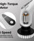 pTron EaseMate Scrubber X1, Electric Spin Scrubber w/ 5 Adjustable Speeds, Cleaning Brush Scrubber for Home, 400RPM/min, 120 min Run Time, 8 Replaceable Brush Heads for Bathroom, Floor Tiles (White)