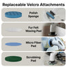 pTron EaseMate Scrubber X1, Electric Spin Scrubber w/ 5 Adjustable Speeds, Cleaning Brush Scrubber for Home, 400RPM/min, 120 min Run Time, 8 Replaceable Brush Heads for Bathroom, Floor Tiles (White)