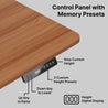 pTron EaseMate Table E1 Electric Height Adjustable Desk, 3 Memory Presets, Child, Ergonomic Sit-Stand Desk for Home Office/Studies, Strong Steel Frame, Engineered Wood, Digital Display (Wooden & Black)