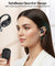pTron Bassbuds Trendz Open Ear Wireless Earbuds, SafeBeats Design, HD Mics & TruTalk AI-ENC Calls, 45Hrs Playtime, App Support, 14.2mm Drivers, BT6.0 Headphones, Type C Charging & IPX5 (Pearl Black)