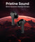 pTron Bassbuds Surge TWS Gaming Earbuds, 40ms Low-Latency, 50Hrs Playtime, Custom EQ, App Support, Dual Mic TruTalk AI-ENC Clear Calls, Pristine Sound, Bluetooth V6.0, IPX5 Water Resistant (Jet Black)