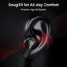 pTron Bassbuds Surge TWS Gaming Earbuds, 40ms Low-Latency, 50Hrs Playtime, Custom EQ, App Support, Dual Mic TruTalk AI-ENC Clear Calls, Pristine Sound, Bluetooth V6.0, IPX5 Water Resistant (Jet Black)
