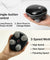 pTron Revivo Z2 Scalp Massager w/ 96 Silicon Kneading Points, Detachable Heads, Stress Relief & Relaxation, 3 Speed Modes, Scalp, Body & Head Massager for Hair Growth, Handheld, Rechargeable (Black)