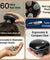 pTron Revivo Z2 Scalp Massager w/ 96 Silicon Kneading Points, Detachable Heads, Stress Relief & Relaxation, 3 Speed Modes, Scalp, Body & Head Massager for Hair Growth, Handheld, Rechargeable (Black)