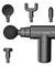 pTron Revivo Z1 Deep Tissue Massage Gun for Muscles Pain Relief, 6-speed Intensity, 3000mAh Battery, 4 Massage Heads, Lightweight & Portable Full Body Gun Massager, Type C Charging (Black)