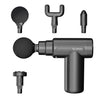 pTron Revivo Z1 Deep Tissue Massage Gun for Muscles Pain Relief, 6-speed Intensity, 3000mAh Battery, 4 Massage Heads, Lightweight & Portable Full Body Gun Massager, Type C Charging (Black)