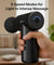 pTron Revivo Z1 Deep Tissue Massage Gun for Muscles Pain Relief, 6-speed Intensity, 3000mAh Battery, 4 Massage Heads, Lightweight & Portable Full Body Gun Massager, Type C Charging (Black)