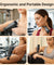 pTron Revivo Z1 Deep Tissue Massage Gun for Muscles Pain Relief, 6-speed Intensity, 3000mAh Battery, 4 Massage Heads, Lightweight & Portable Full Body Gun Massager, Type C Charging (Black)