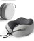pTron Ergova S4 Travel Neck Pillow, Hi-Per Memory Foam, Lightweight Neck Support Pillow, Ideal for Flight, Car & Travel Comfort, Carry Zip Pouch (Grey)