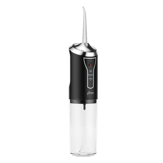 pTron EaseMate Oral Irrigator D1, Portable, Cordless & Rechargeable, 3 Cleaning Modes, 300ml Water Tank, IPX6 Water-resistant, Flossing at Home & Travel, Oral Flosser, Dental Flosser for teeth (Black)