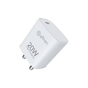 pTron Original 20W Type C iPhone Charger, Fast Charging Compatible with iPhone 15/14/13/12/11/X/8 & Other Type C Enabled Devices, 20W PD Charger, Power Delivery Compatible Adapter, Volta FC18 (Ivory)