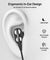 pTron Boom Play X4 Dual Driver in-Ear Type C Wired Earphones with in-line HD Mic, Music Call Control, Ergo-fit, 1.2m Tangle-Free Cable, Wide Compatibility (Obsidian)