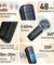 pTron KWM-2 Type C Wireless Microphone with Charging case w/Noise Cancellation, 48Hrs Battery, 20m Wireless Range, Collar Mic for DSLR/iPhone/Android, Vlog, Streaming/Zoom Meeting (Obsidian)