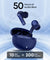 pTron Bassbuds Fury in-Ear TWS Earbuds with 13mm Drivers, 50Hrs Playtime, AI-ENC Clear Calls, Bluetooth V5.4 Wireless Headphones, Voice Assistant, Type C Charging & IPX5 Water Resistant (Royal)