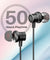pTron Tangent Buzz w/ 50Hrs Playtime, Pristine Sound, Dual-Device Pairing, Bluetooth 5.4 Wireless in-Ear Earphones with Mic, Hall Switch Function, Voice Assistant, Type-C Fast Charging & IPX5 (Onyx)