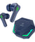 pTron Bassbuds Rogue W/ 40Ms Low-Latency Gaming,Clear Calls,50Hrs Playtime,Pristine Sound,V5.3 Bluetooth in Ear Headphones,Snug-Fit,RGB Lights,Touch Control,Voice Assist,IPX5 Water Resistant (Navy)