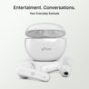 pTron Bassbuds Astra in-Ear TWS Earbuds w/Stereo Sound, 34Hrs Playtime, Stereo Calls, Custom EQ, Mobile App, BTv5.3 Headphones, Touch Control, Voice Assistant, Type C Charging & IPX4 (White)