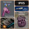 pTron Bassbuds Indie in-Ear TWS Earbuds w/ 10mm Drivers, 45Hrs Playtime, Dual HD Mic & AI-ENC Calls, Custom EQ, Mobile App, BTv5.4 Earphones, Voice Assistant, Type C Charging & IPX5 (Plum Perfect)