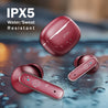 pTron Bassbuds Eon in-Ear TWS Earbuds w/ 13mm Drivers, 45Hrs Playtime, Dual HD Mic & TruTalk AI-ENC Calls, Custom EQ,Mobile App, Bluetooth v6.0 Headphones,Voice Assist., Type C Charging & IPX5 (Maroon)