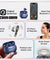 pTron Bassbuds Astra in-Ear TWS Earbuds w/Stereo Sound, 34Hrs Playtime, Stereo Calls, Custom EQ, Mobile App, BTv5.3 Headphones, Touch Control, Voice Assistant, Type C Charging & IPX4 (Navy Blue)