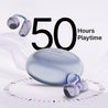 pTron Bassbuds Verse Clips Wireless Open Ear Earbuds w/SafeBeats Tech, 50Hrs Playtime, Dual HD Mics, TruTalk AI-ENC, Custom EQ, Mobile App, Pristine Sound,BTv6.0 Earclips,Type C Charging (Pearl Purple)