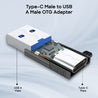 pTron Nexo USB Type C Female to USB 3.0 Male OTG Adapter, 5 Gbps High Speed Data Transfer, Compatible with Laptops/Tablets/Smartphones/Chargers, Sleek & Compact Design & Metal Alloy Build (Obsidian)