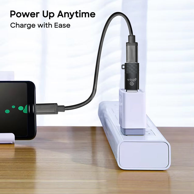pTron Nexo USB Type C Female to USB 3.0 Male OTG Adapter, 5 Gbps High Speed Data Transfer, Compatible with Laptops/Tablets/Smartphones/Chargers, Sleek & Compact Design & Metal Alloy Build (Obsidian)