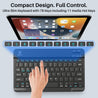 pTron Keyvo KW4 Wireless Keyboard & Mouse Combo Set, Ultra-Slim Keyboard w/ 78 Keys, Multimedia Keys, BT Mouse w/ 1600 DPI Precision Optical Sensor, Compatible with Tablets/Smartphones/PC (Sable)