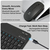 pTron Keyvo KW4 Wireless Keyboard & Mouse Combo Set, Ultra-Slim Keyboard w/ 78 Keys, Multimedia Keys, BT Mouse w/ 1600 DPI Precision Optical Sensor, Compatible with Tablets/Smartphones/PC (Sable)